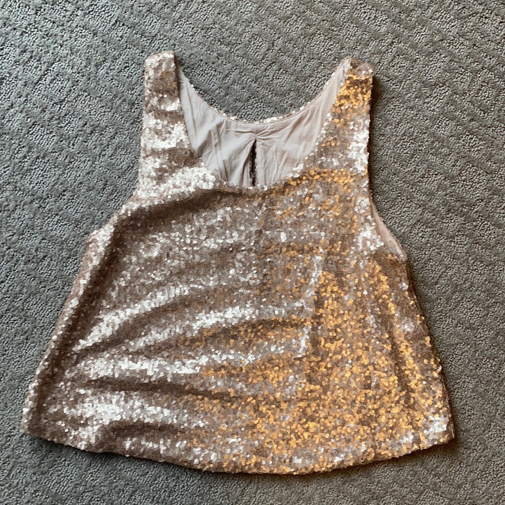 Sequin crop tank top VICI